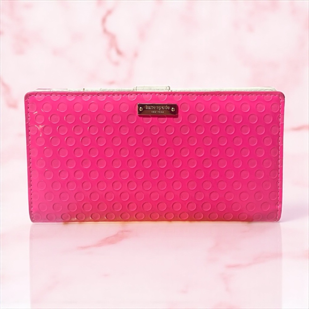 Kate Spade Hot Pink Patent Leather Storybook Interior Wallet ⚡️